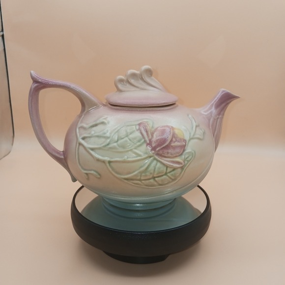 Hull Art Pottery Other - Hull Art Pottery Wildflower Teapot Pink Blue Yellow Floral W-10 1940s Vintage